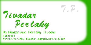 tivadar perlaky business card